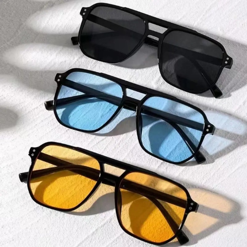 Sunglasses Uv400 - Square Frame Sunglasses Anti-UV Travel Accessories