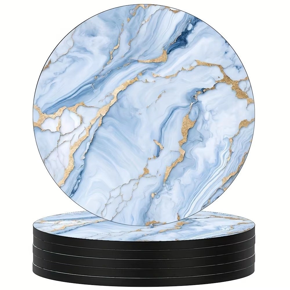 6pcs 4 Inch Drink Coasters Set - огляд і ціна Marble Coaster Set