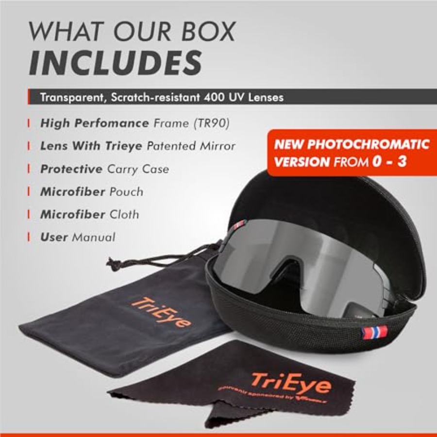 TriEye Cycling Glasses with Re - огляд і ціна Sunglasses Uv400